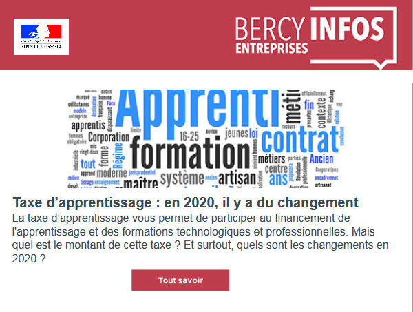 Taxe d’apprentissage 2020 – changement